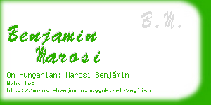 benjamin marosi business card