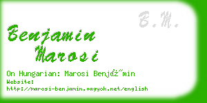 benjamin marosi business card